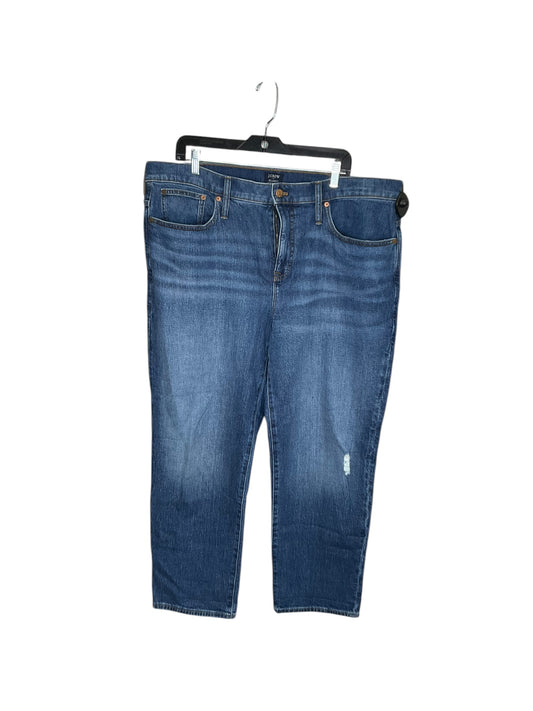 Jeans Wide Leg By J. Crew In Blue Denim, Size: 14