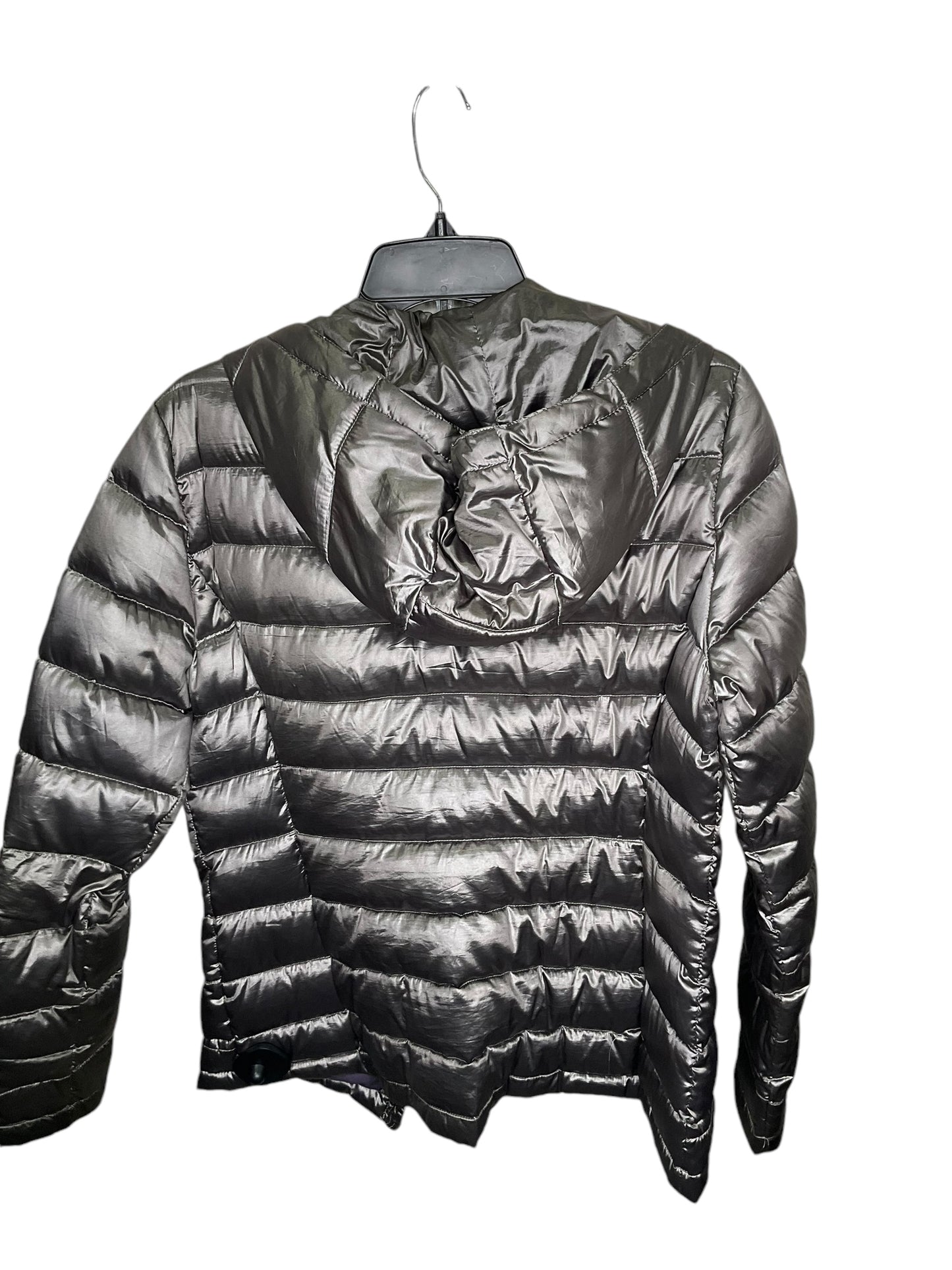 Jacket Puffer & Quilted By Andrew Marc In Grey, Size: M