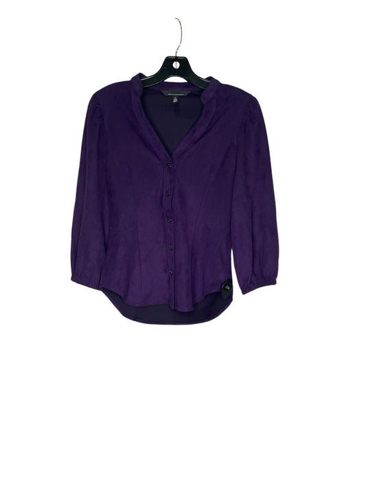 Top Long Sleeve By White House Black Market In Purple, Size: 0