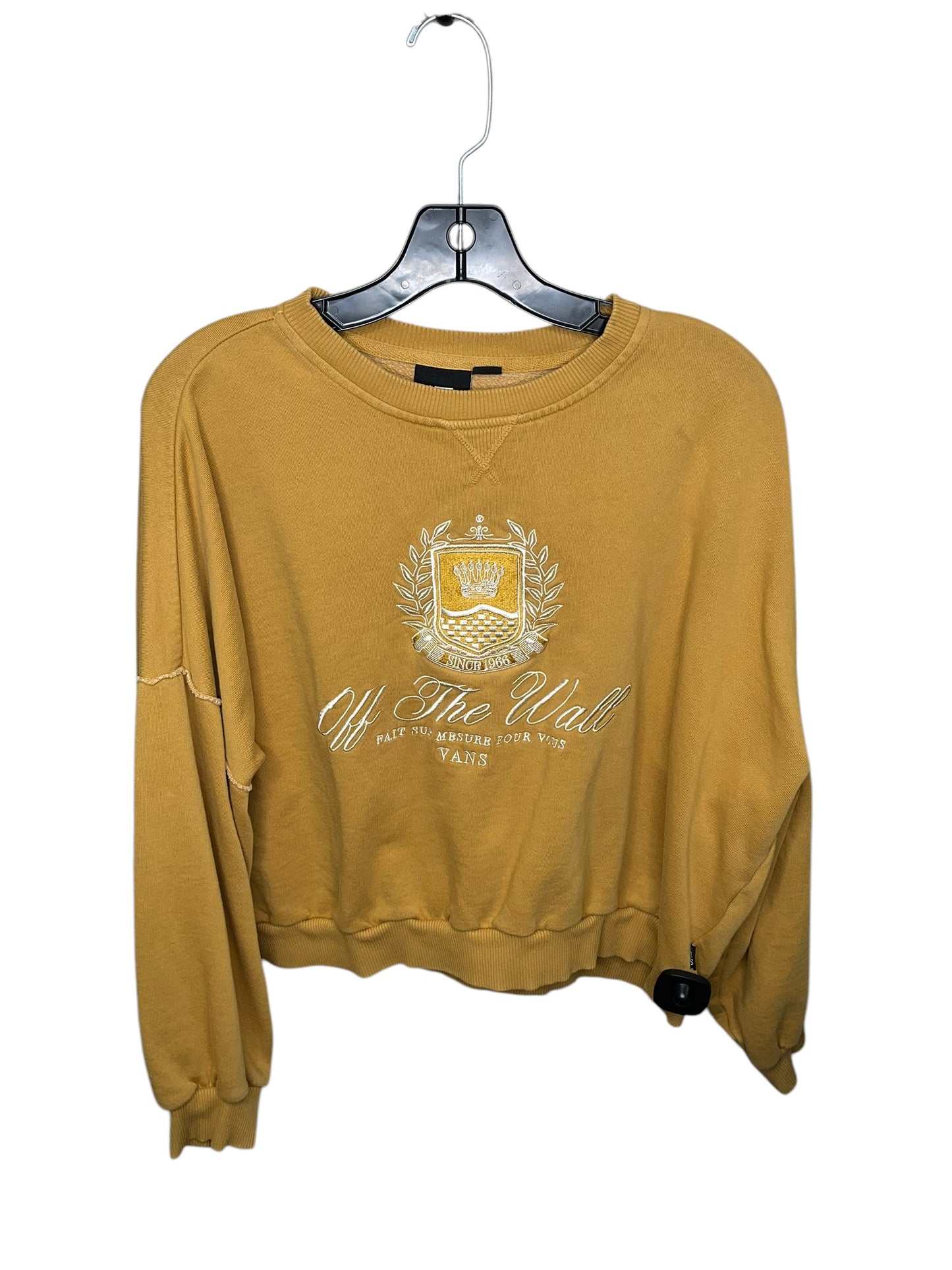 Sweatshirt Crewneck By Vans In Yellow, Size: Xs