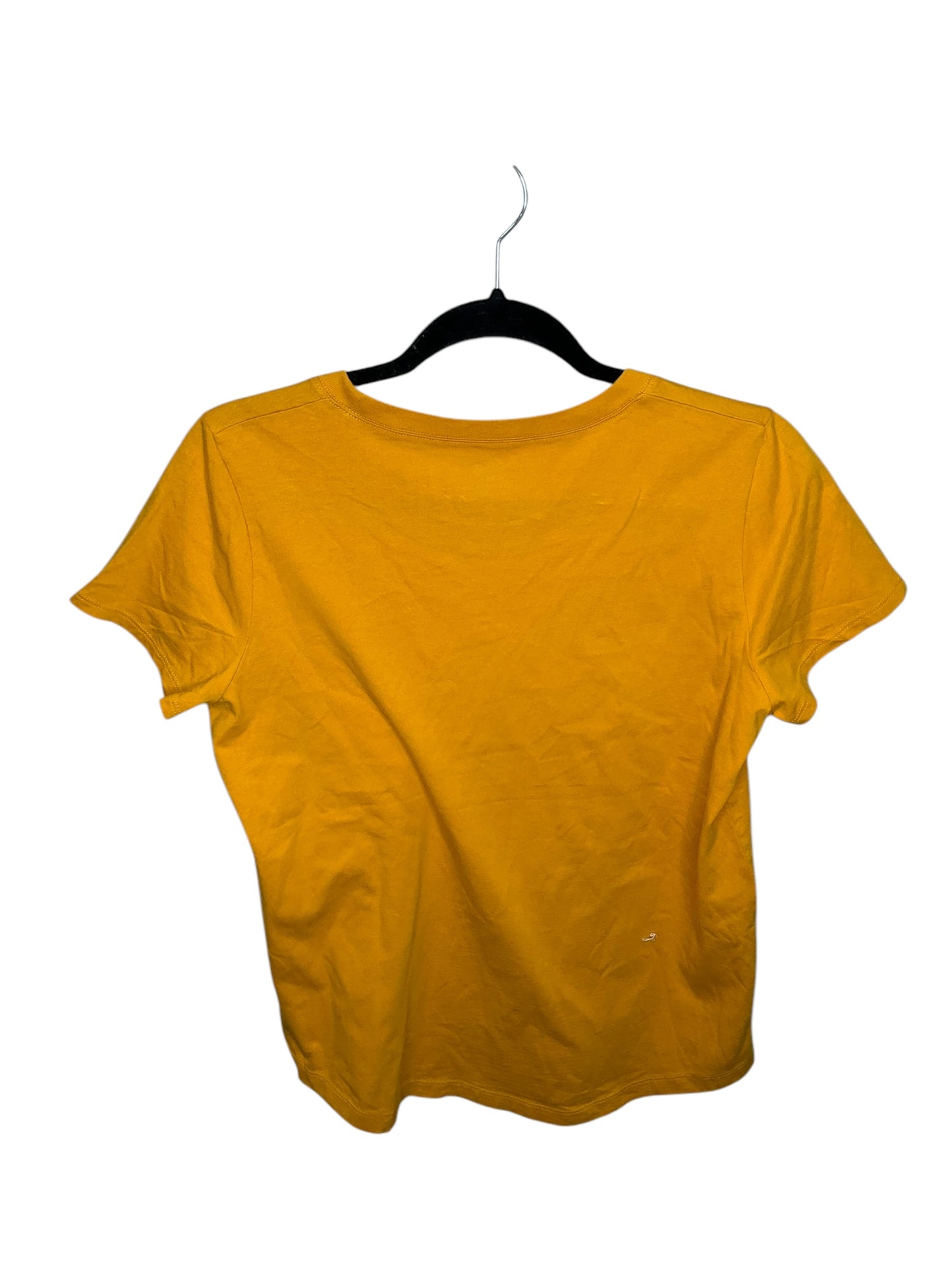 Top Short Sleeve By Madewell In Yellow, Size: M