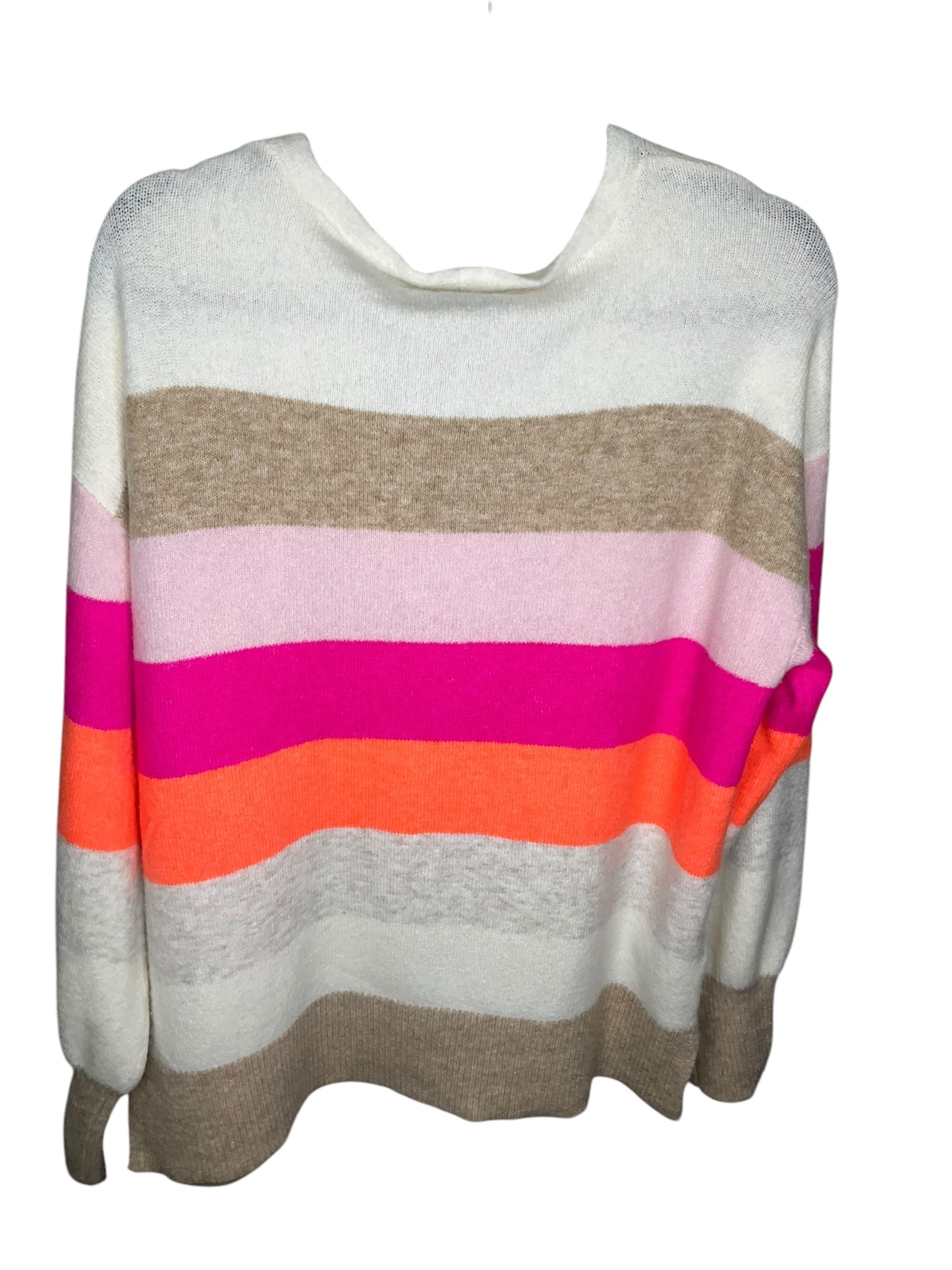 Sweater By Loft In Striped Pattern, Size: L