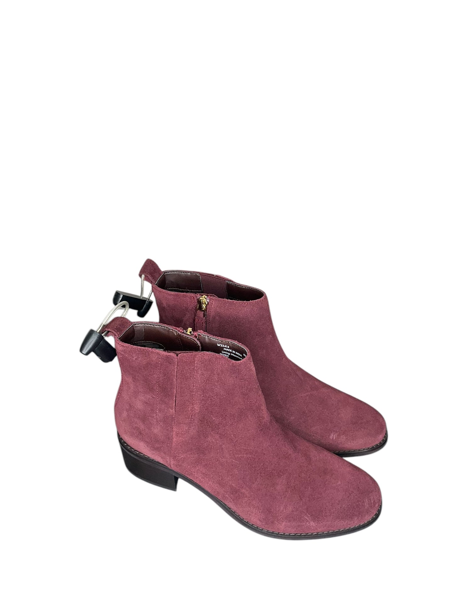 Boots Ankle Heels By Cole-haan In Maroon, Size: 8