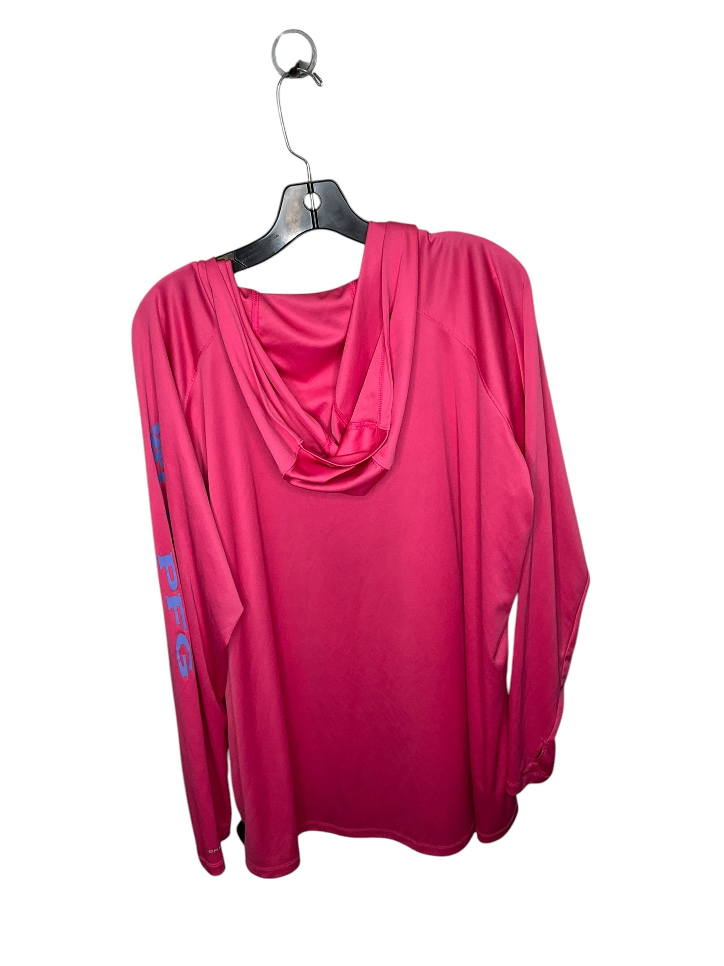 Athletic Top Long Sleeve Hoodie By Columbia In Pink, Size: 3x