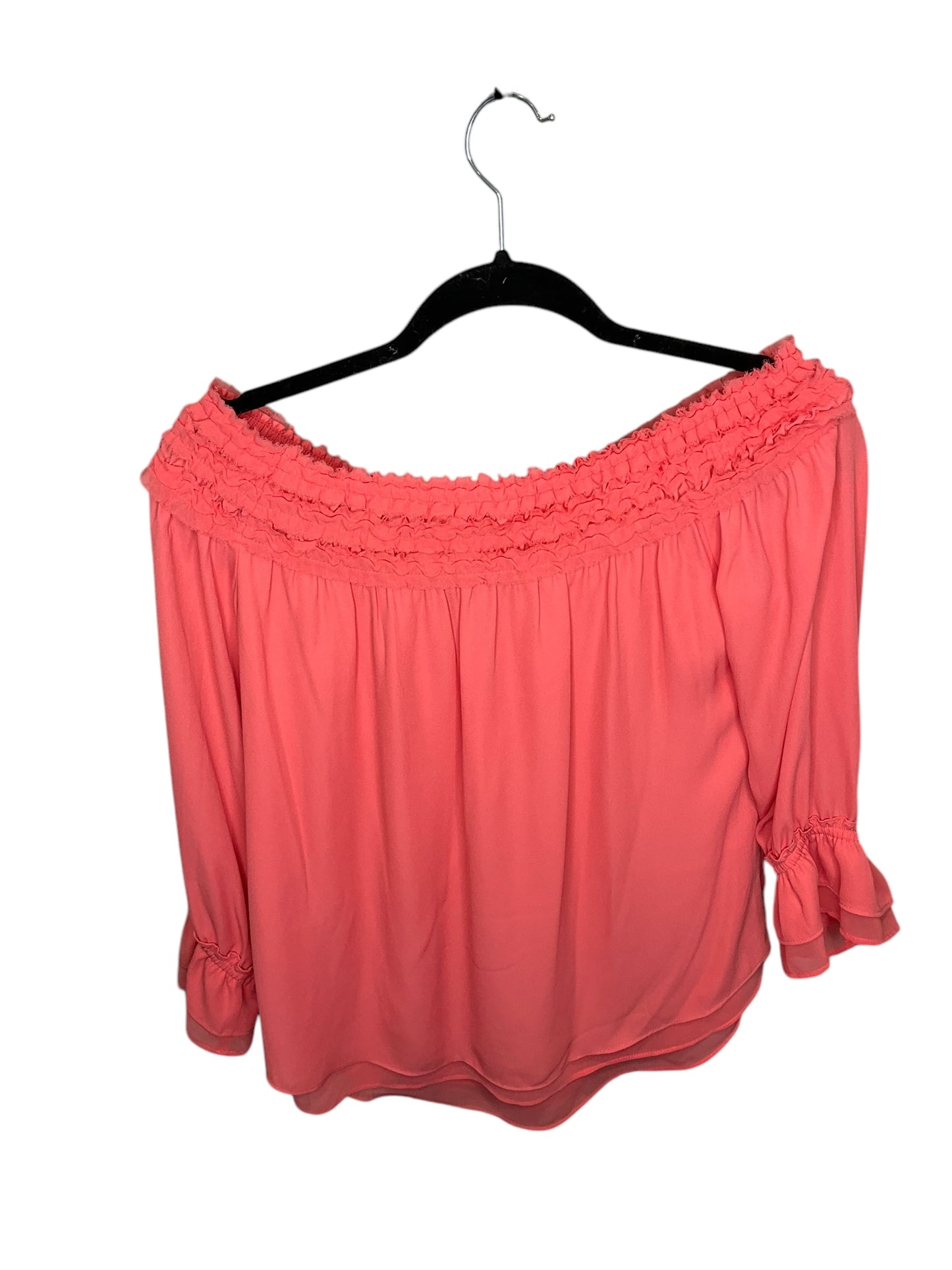 Top Long Sleeve By White House Black Market In Coral, Size: S