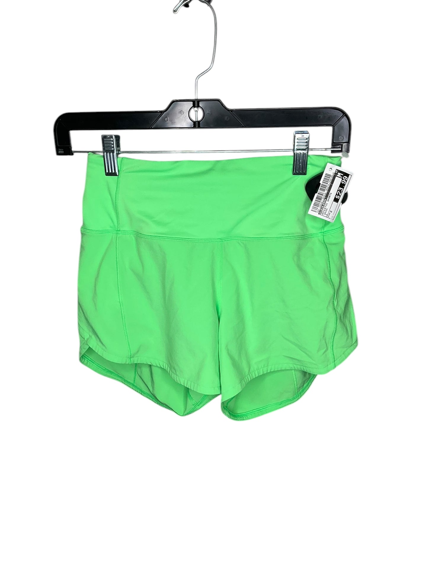 Athletic Shorts By Lululemon In Green, Size: 2