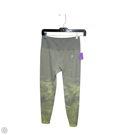 Athletic Leggings By Gym Shark In Green, Size: S