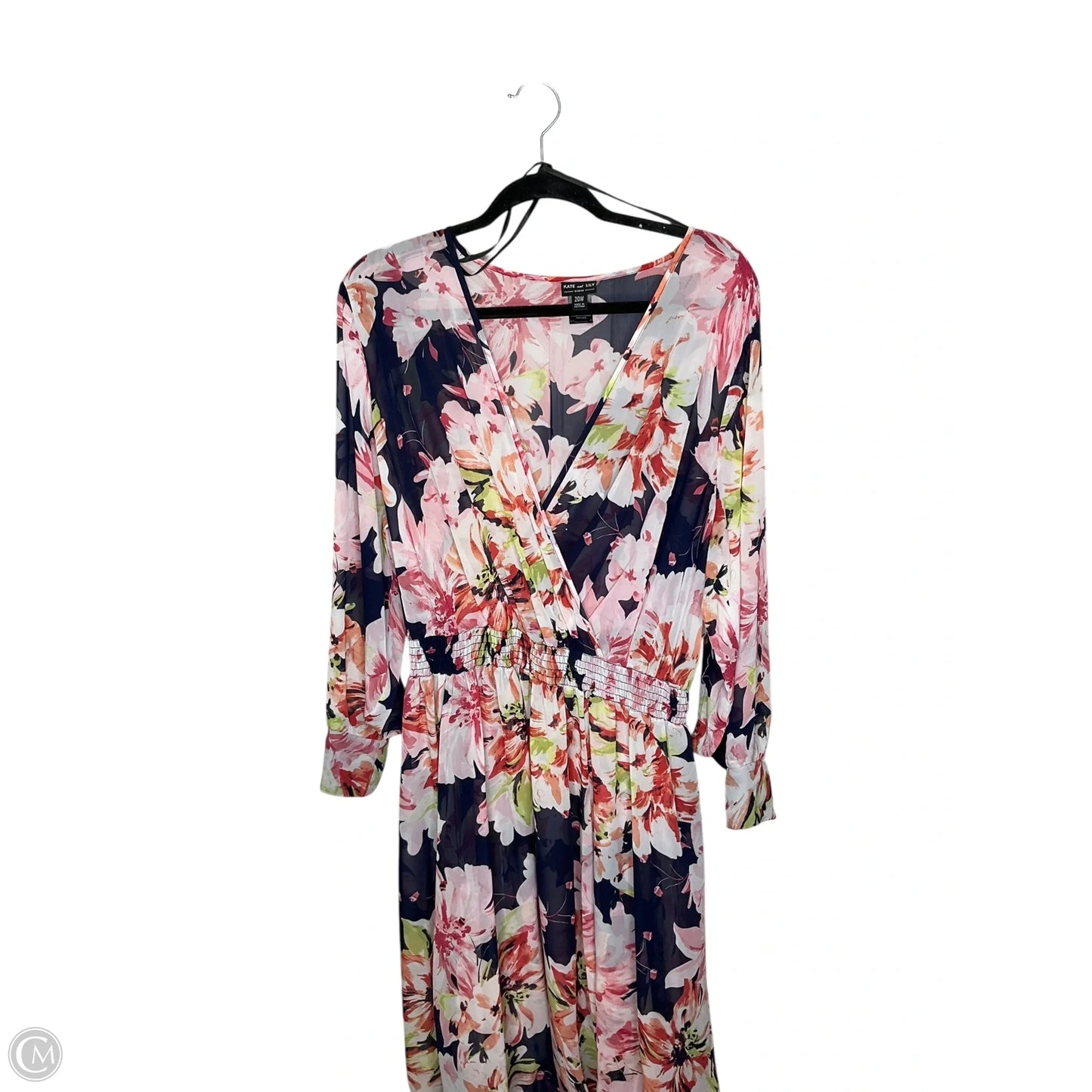 Swimwear Cover-up By Clothes Mentor In Floral Print, Size: 2x