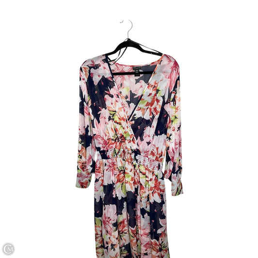 Swimwear Cover-up By Clothes Mentor In Floral Print, Size: 2x