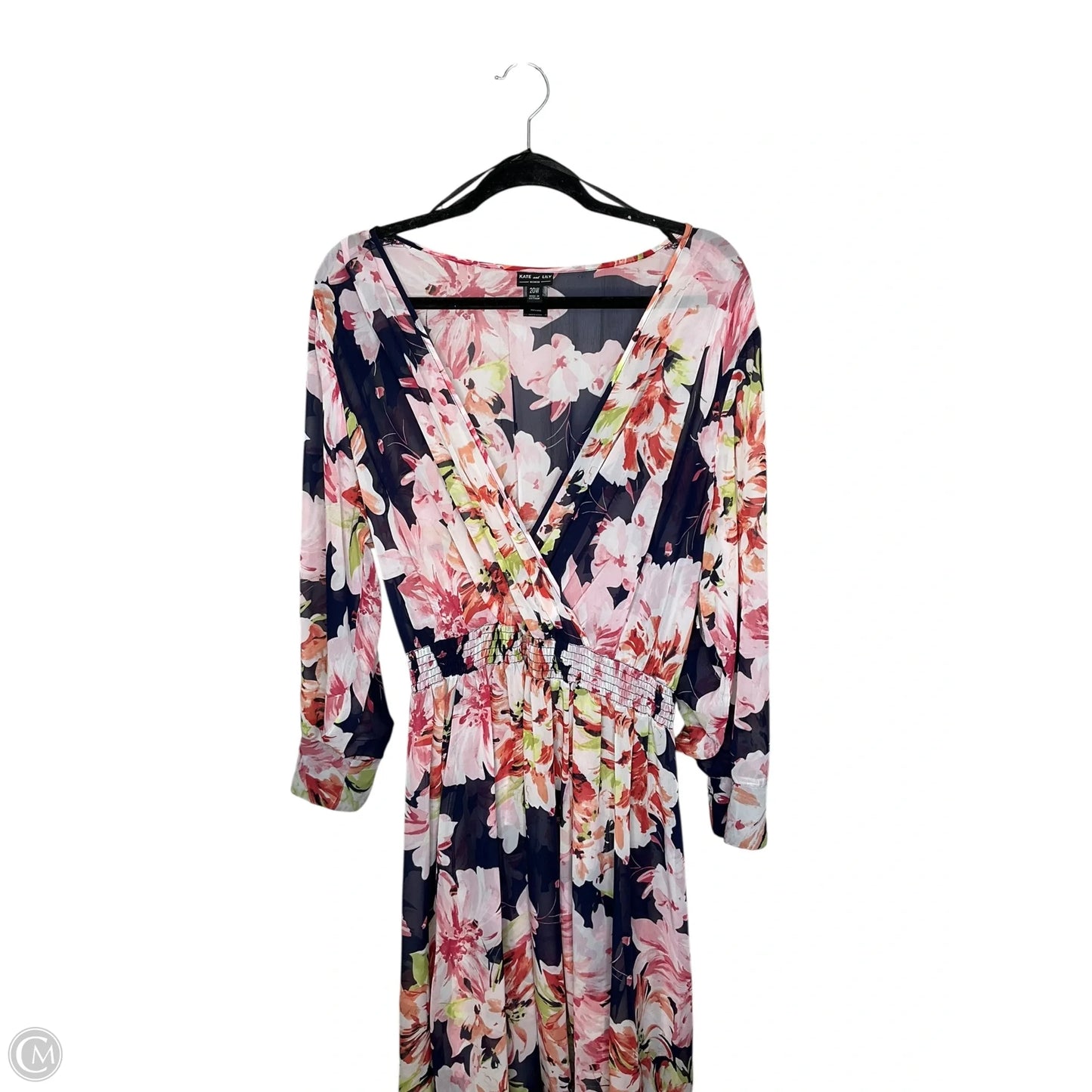 Swimwear Cover-up By Clothes Mentor In Floral Print, Size: 2x