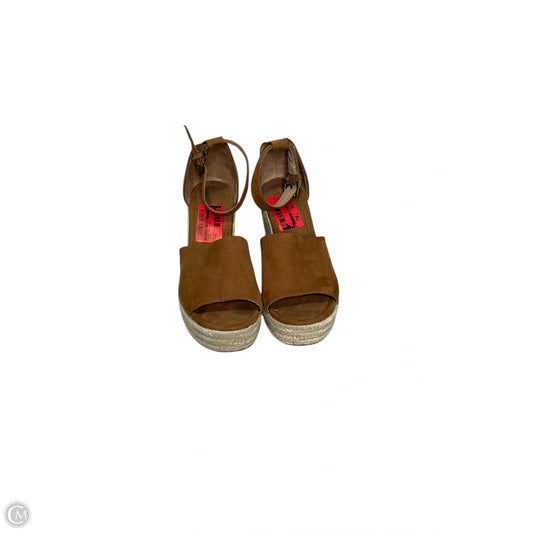 Shoes Heels Wedge By Universal Thread In Brown, Size: 8