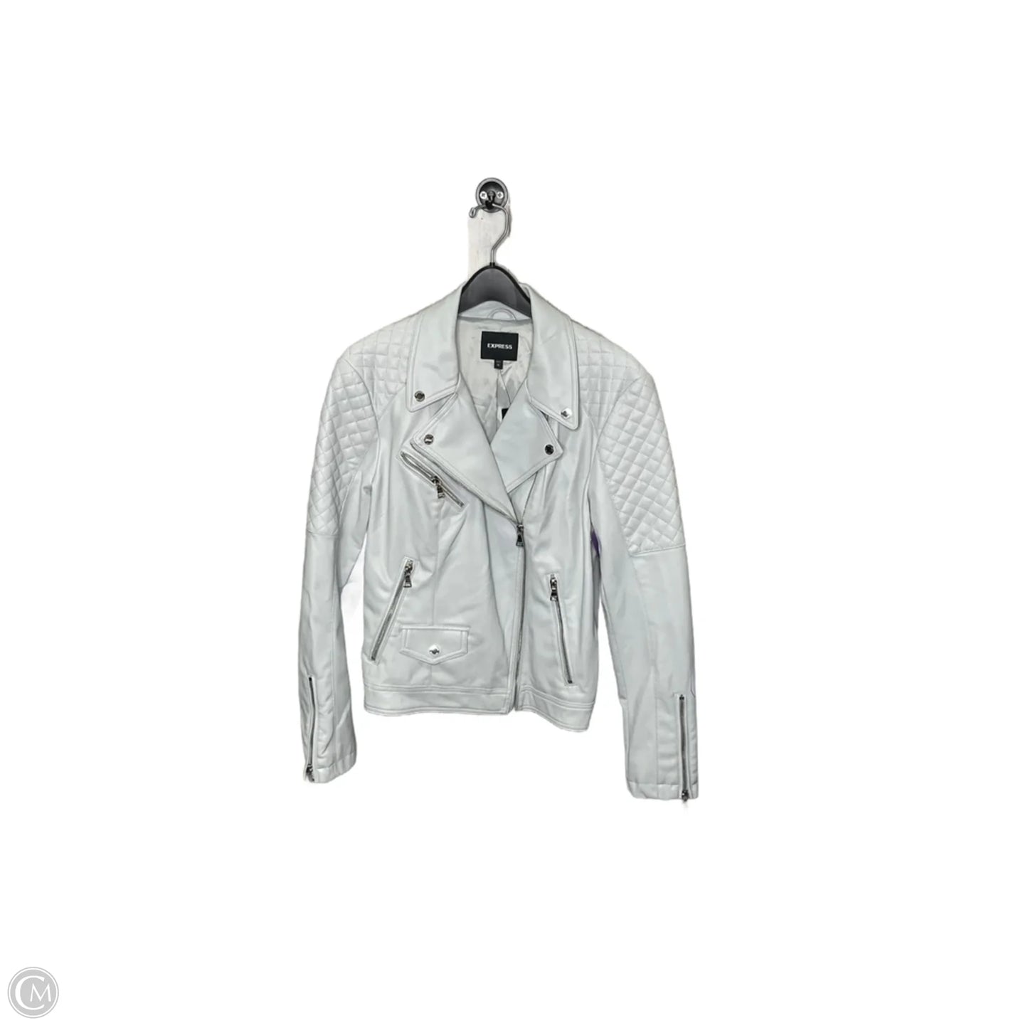 Jacket Moto By Express In Grey, Size: L