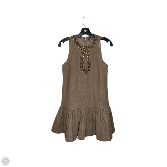 Dress Casual Midi By Anthropologie In Beige, Size: Xxs