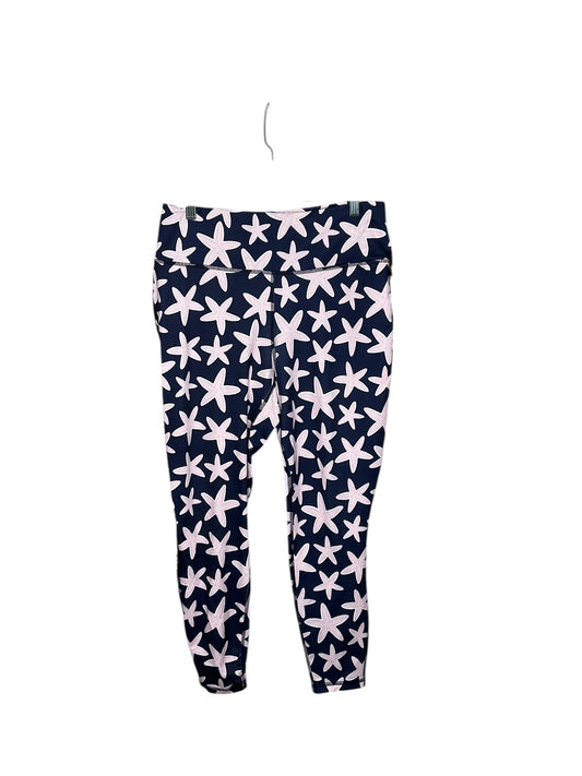 Athletic Leggings By Crown And Ivy In Blue & Pink, Size: L