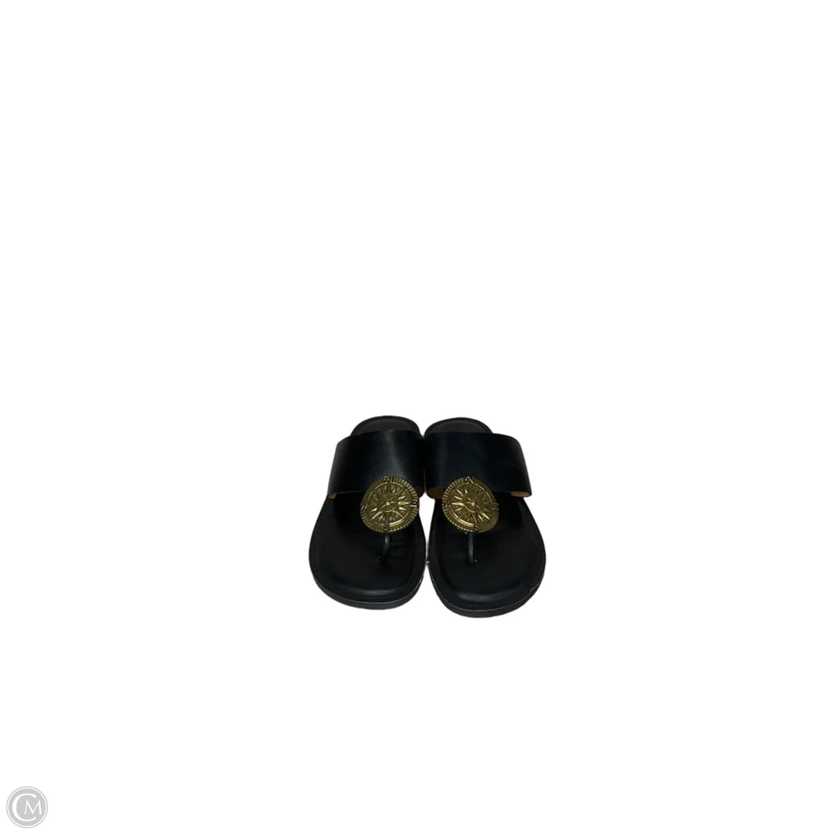 Sandals Designer By Patricia Nash In Black & Gold, Size: 7