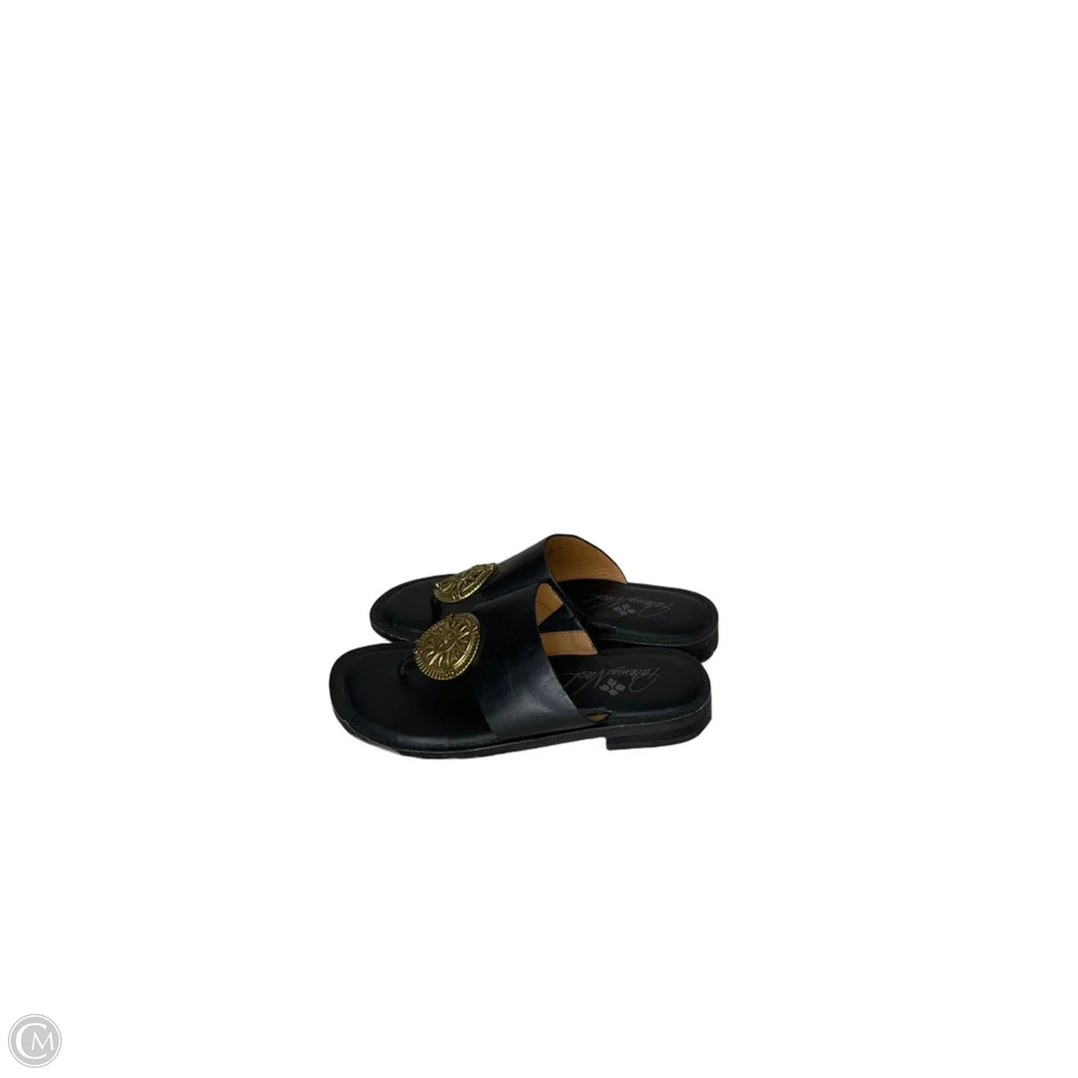 Sandals Designer By Patricia Nash In Black & Gold, Size: 7