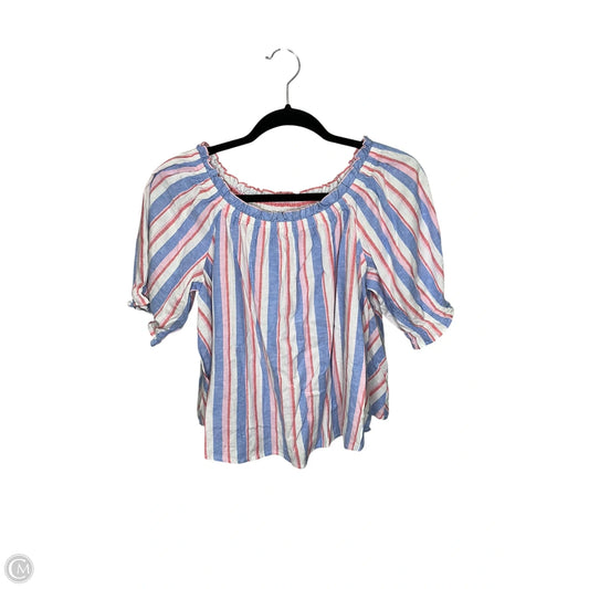 Top 3/4 Sleeve By Crown And Ivy In Striped Pattern, Size: M