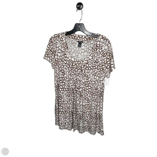 Top Short Sleeve By Clothes Mentor In White, Size: M