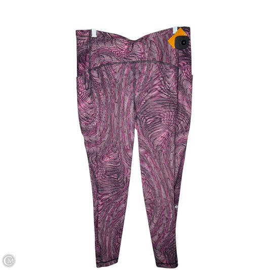 Athletic Leggings By Lululemon In Multi-colored, Size: 12