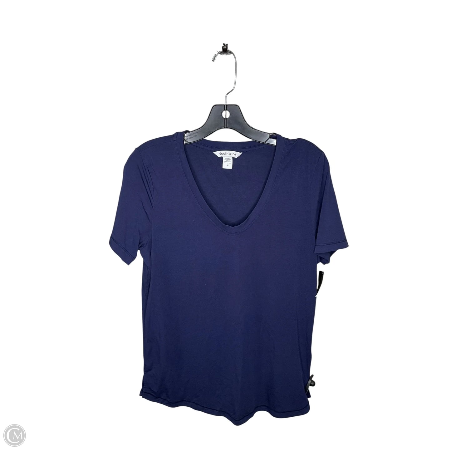 Athletic Top Short Sleeve By Athleta In Navy, Size: M