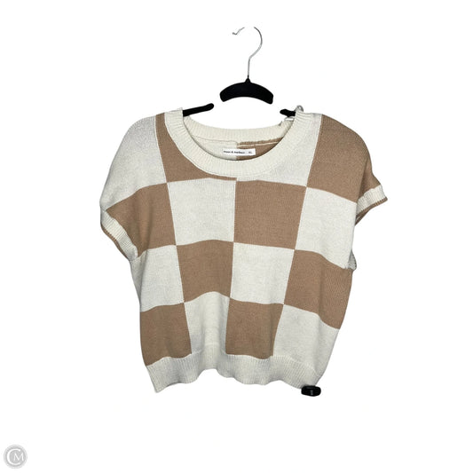 Vest Sweater By Clothes Mentor In Beige, Size: Xl