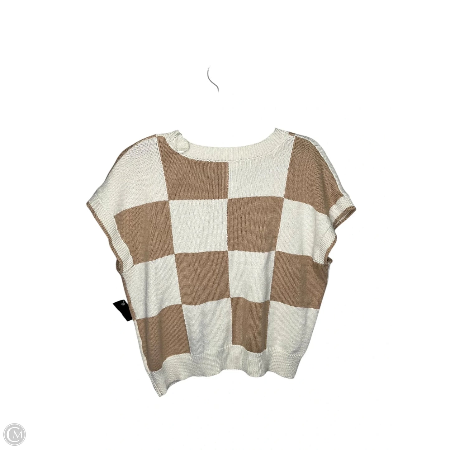 Vest Sweater By Clothes Mentor In Beige, Size: Xl
