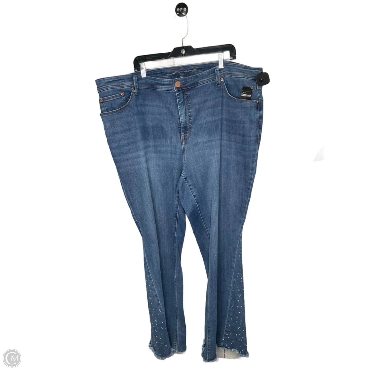 Jeans Straight By Seven 7 In Blue Denim, Size: 24