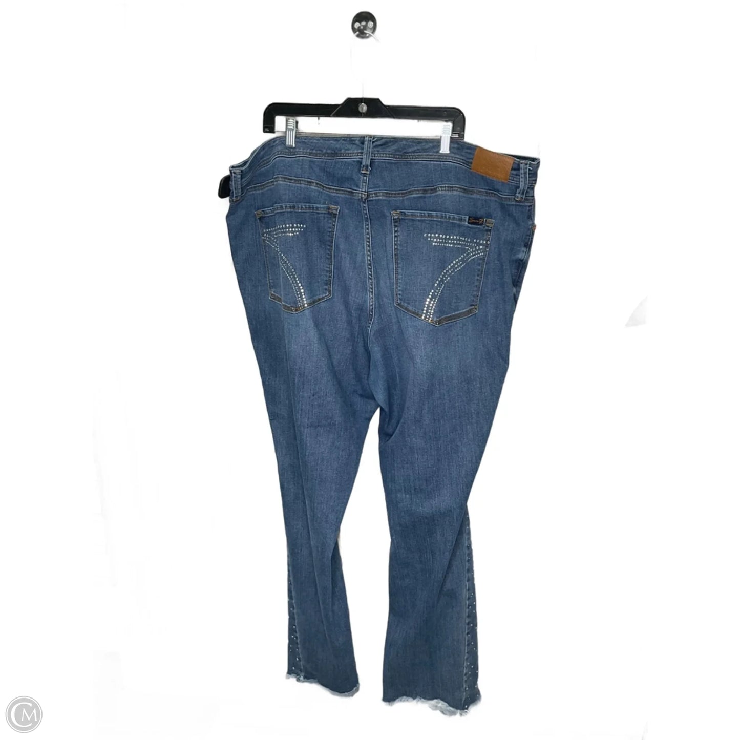 Jeans Straight By Seven 7 In Blue Denim, Size: 24