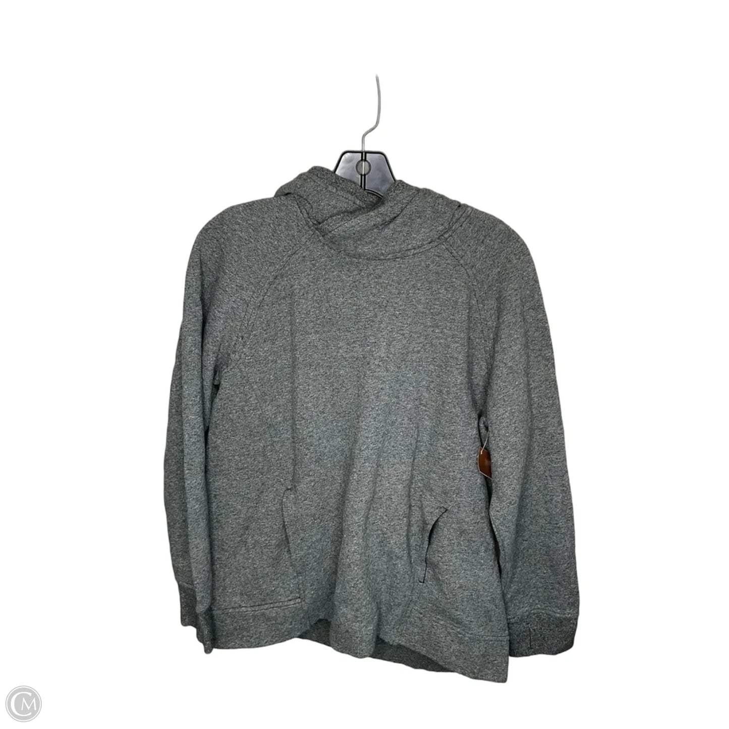 Athletic Sweatshirt Hoodie By Lululemon In Grey, Size: 12