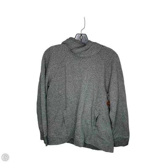 Athletic Sweatshirt Hoodie By Lululemon In Grey, Size: 12