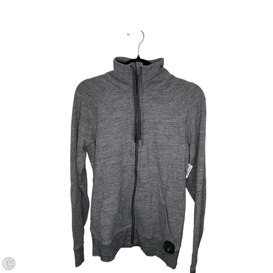 Athletic Sweatshirt Hoodie By Lululemon In Grey, Size: 12