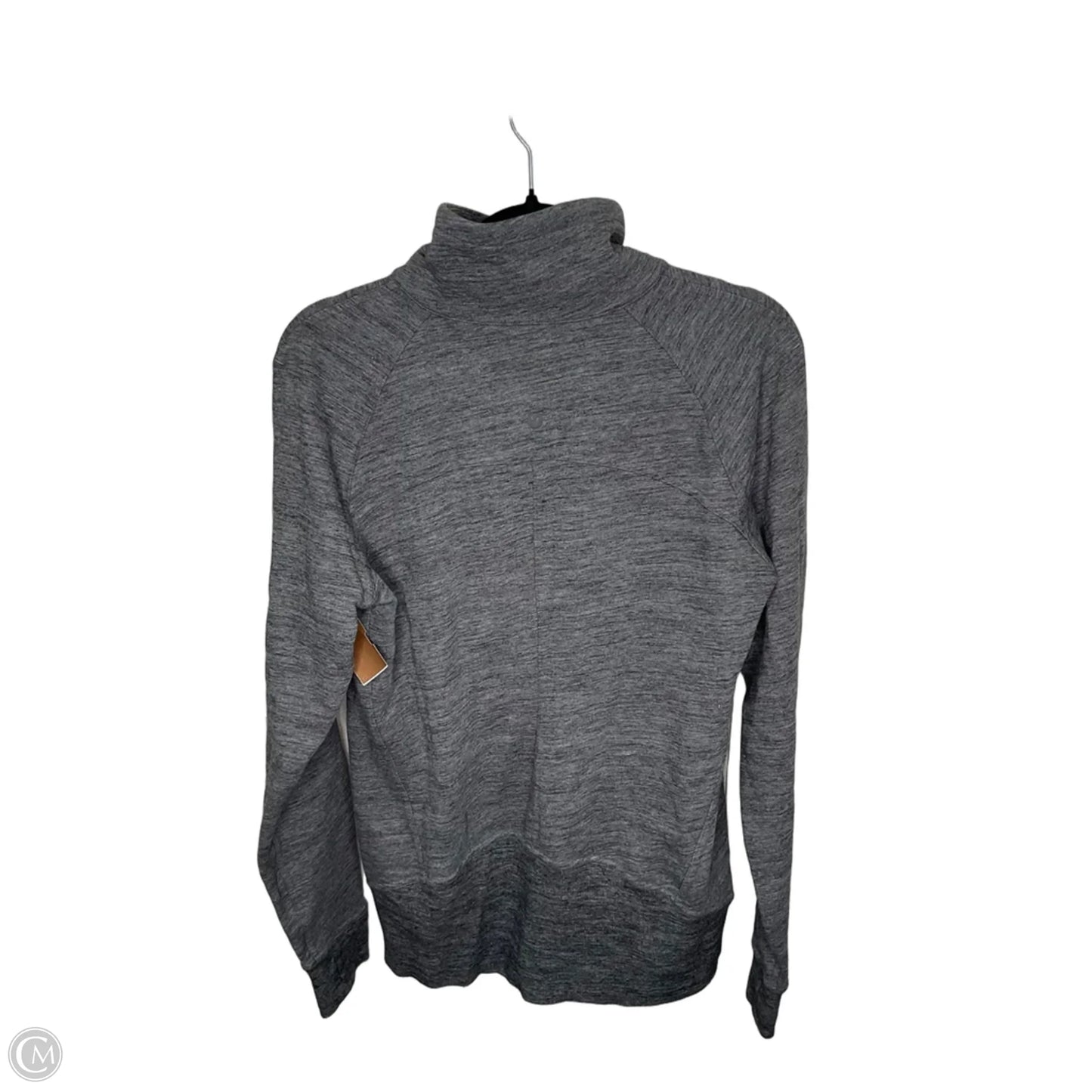 Athletic Sweatshirt Hoodie By Lululemon In Grey, Size: 12