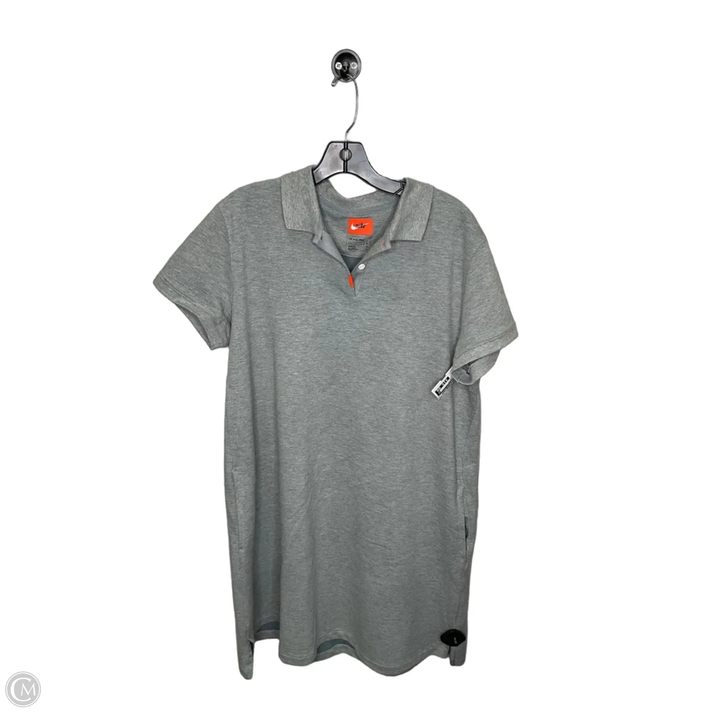 Athletic Dress By Nike Apparel In Grey & Orange, Size: Xl