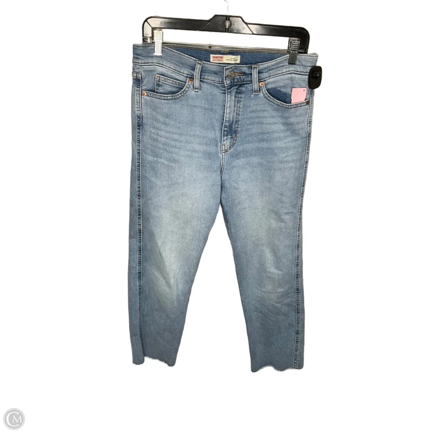 Jeans Straight By Levis Signature In Blue, Size: 8