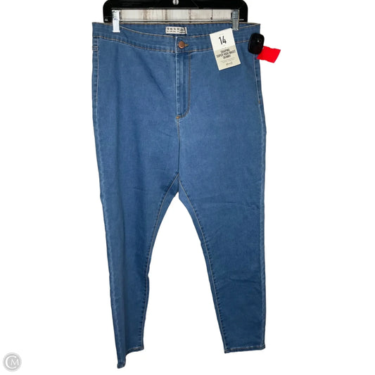 Jeans Skinny By Denim And Co Qvc In Blue, Size: 14