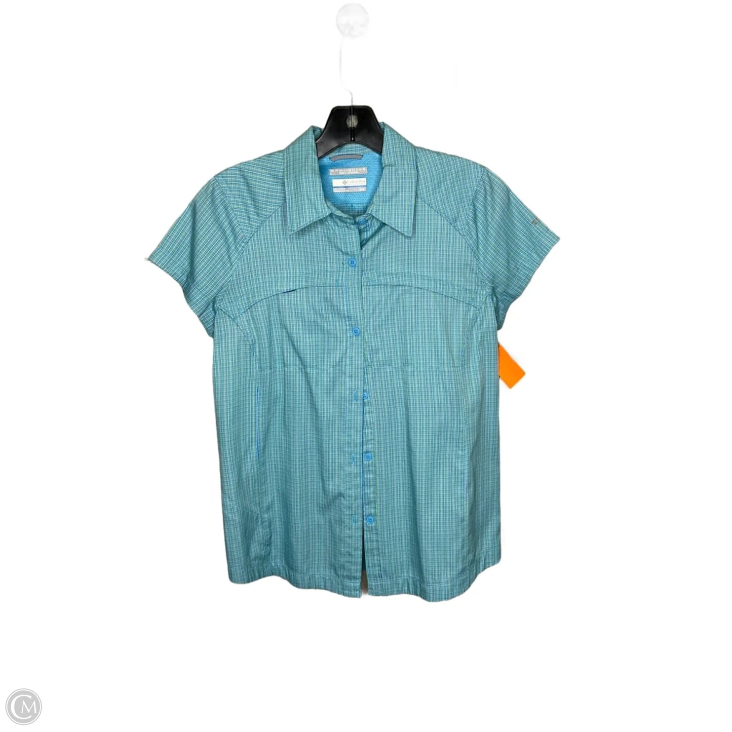 Blouse Short Sleeve By Columbia In Aqua, Size: M