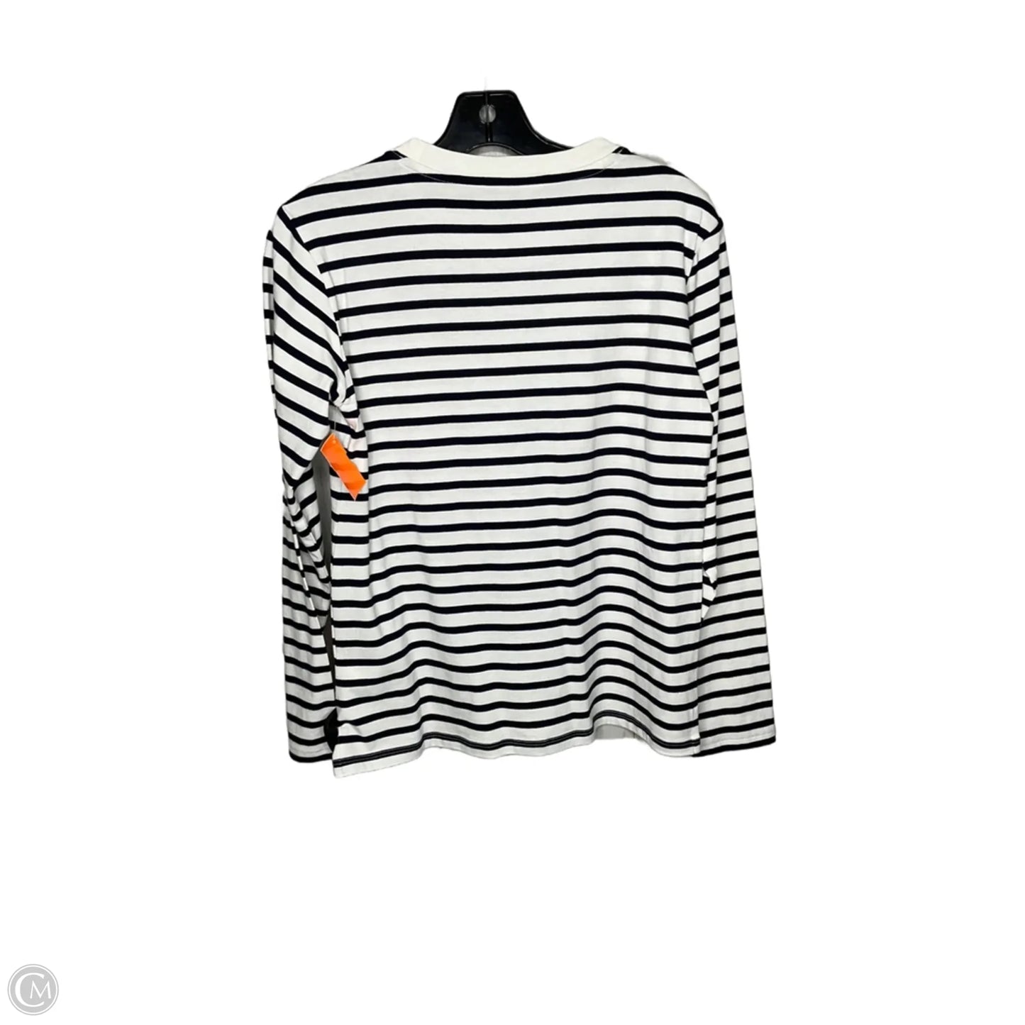 Top Long Sleeve By Talbots In Blue & White, Size: Xs