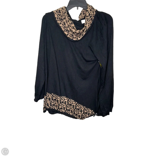 Sweater By Carolyn Taylor In Black & Brown, Size: Xl