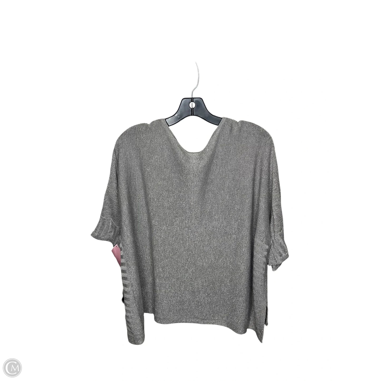 Top Short Sleeve By Anthropologie In Silver, Size: S