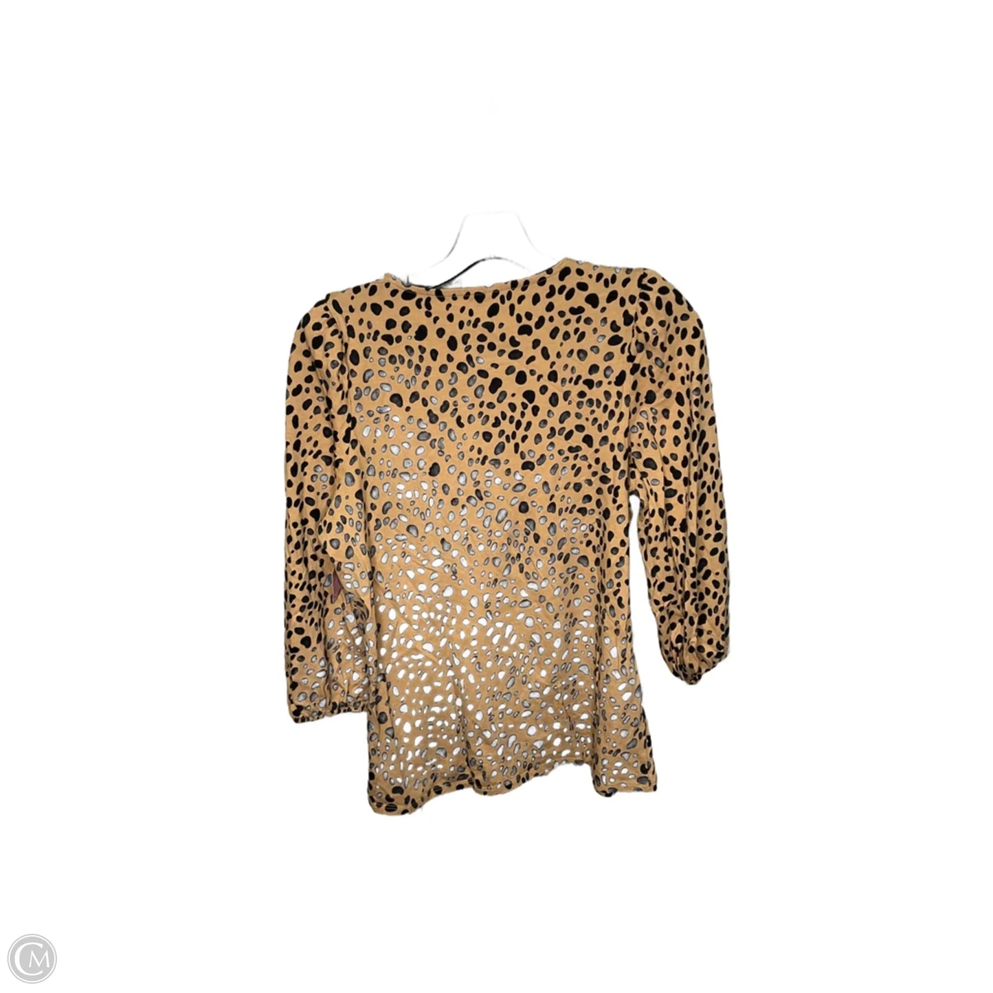 Top 3/4 Sleeve By Crown And Ivy In Animal Print, Size: L