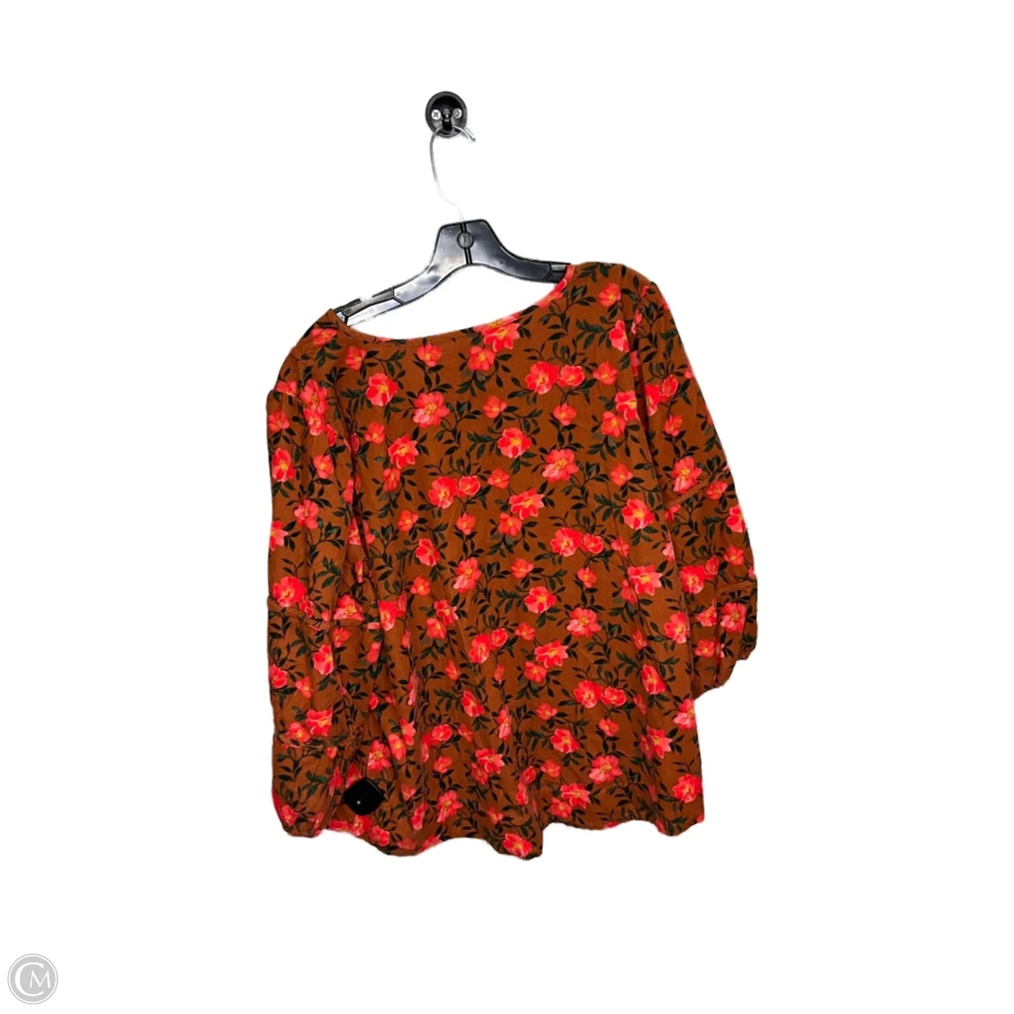 Top 3/4 Sleeve By Sonoma In Orange, Size: 2x