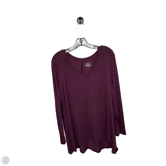 Top Long Sleeve By Lane Bryant In Purple, Size: 22