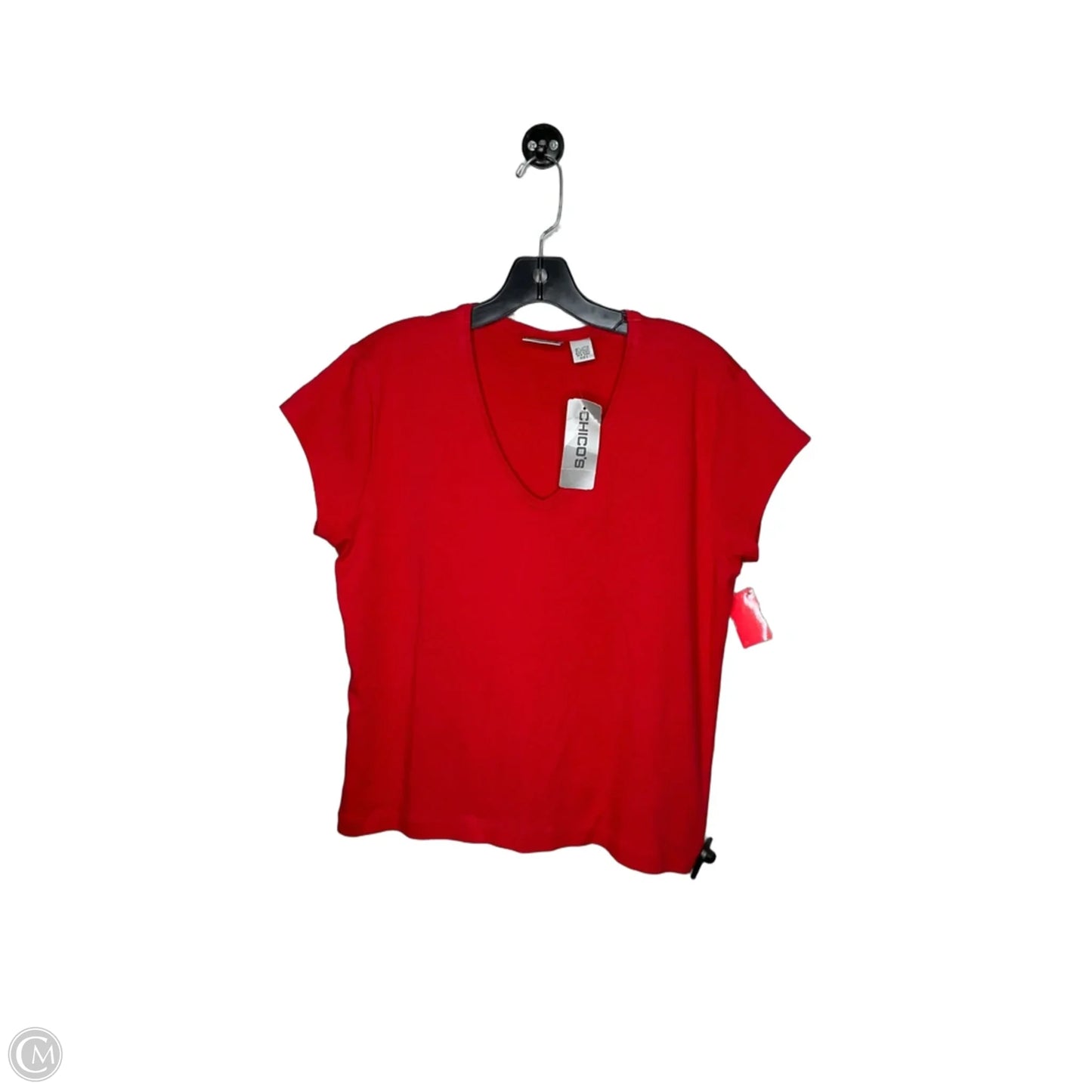 Top Short Sleeve By Chicos In Red, Size: Xl