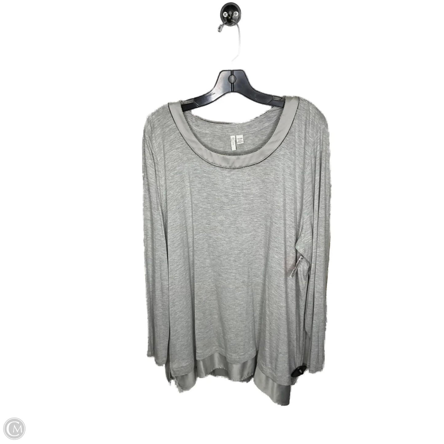 Top Long Sleeve By Cato In Grey, Size: 18
