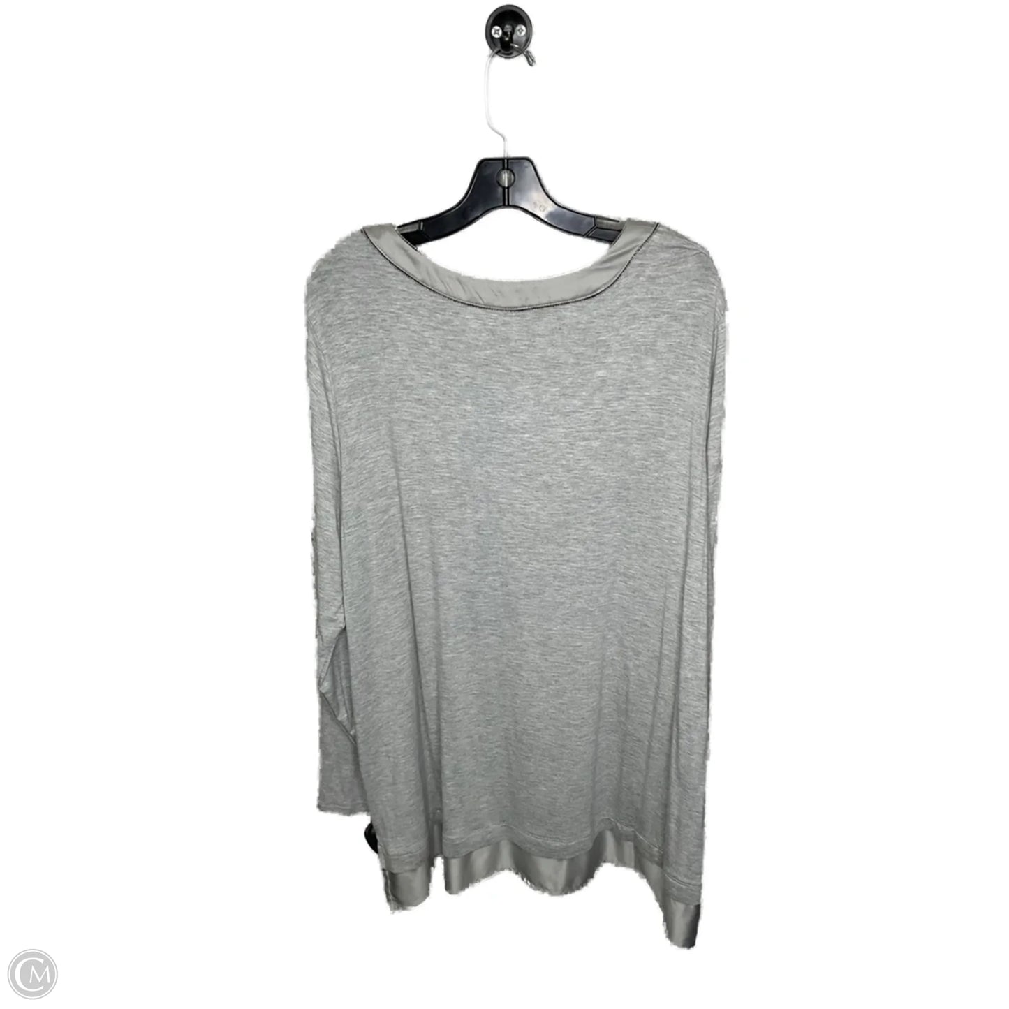 Top Long Sleeve By Cato In Grey, Size: 18
