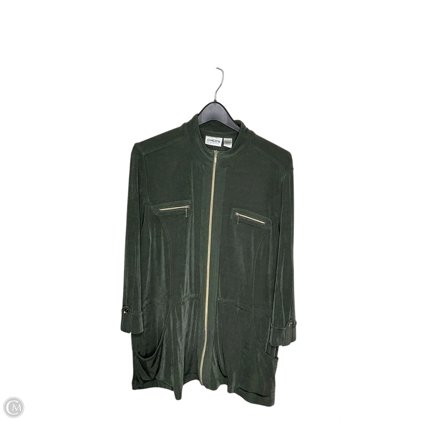 Jacket Other By Chicos In Green, Size: 2