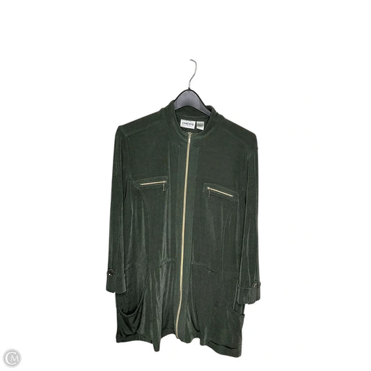 Jacket Other By Chicos In Green, Size: 2