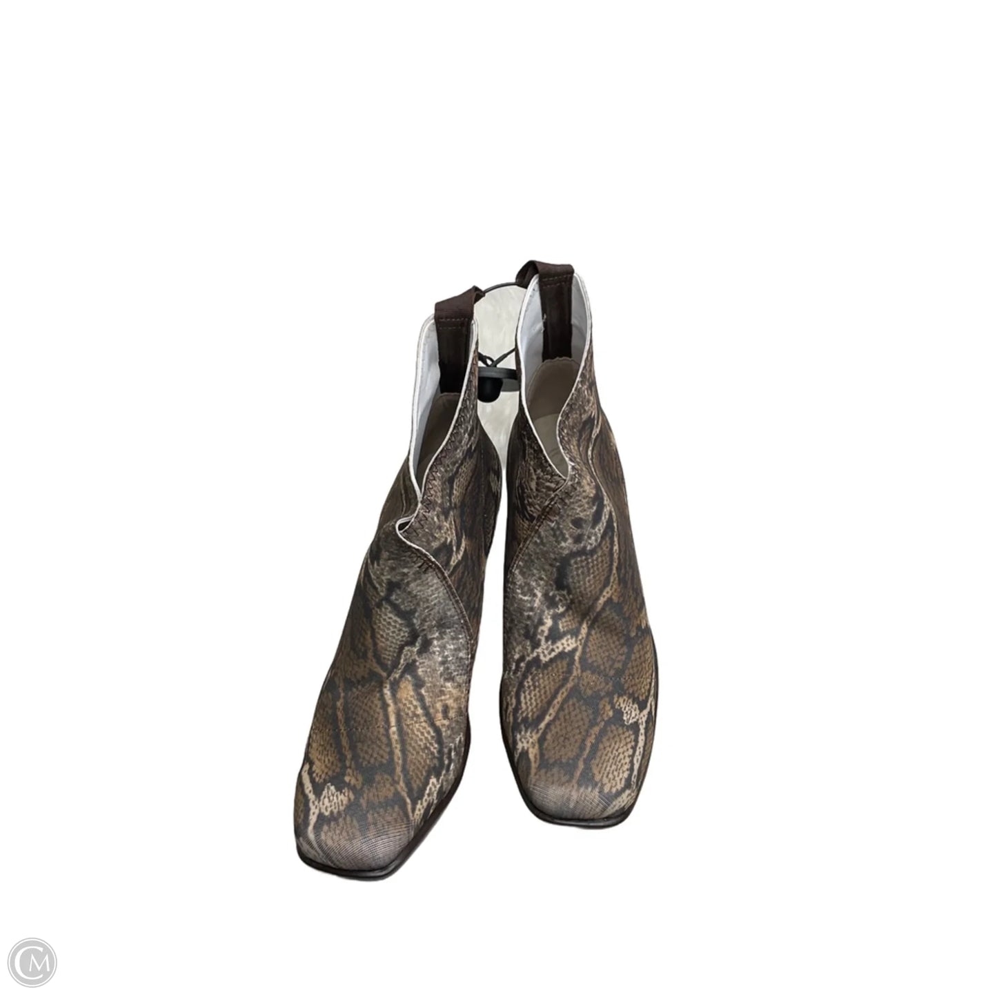 Boots Ankle Heels By Cmc In Animal Print, Size: 6