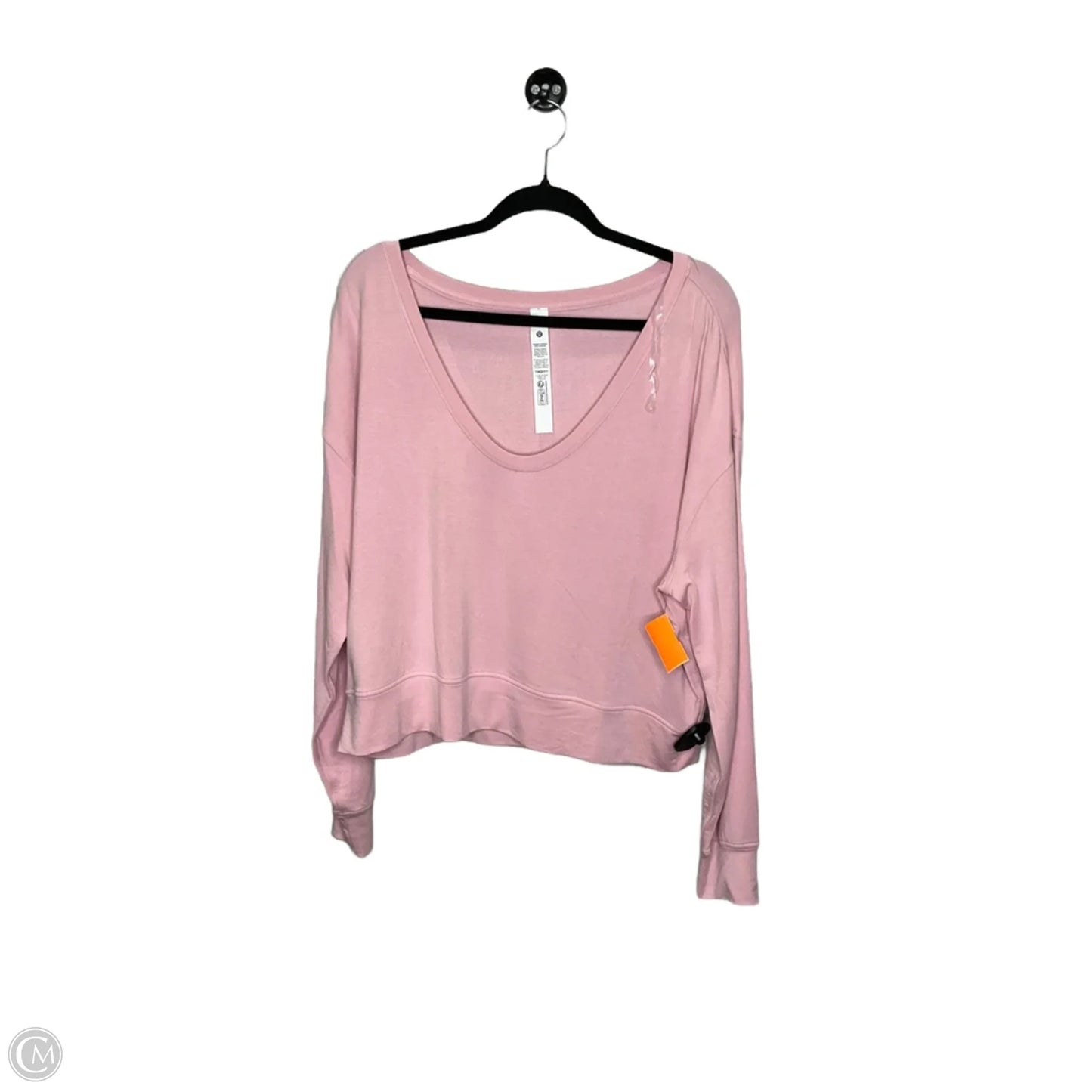 Top Long Sleeve By Lululemon In Pink, Size: L
