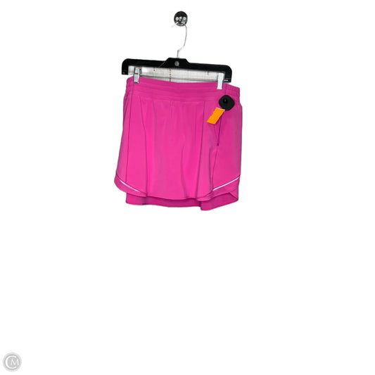 Athletic Skort By Lululemon In Pink, Size: 14